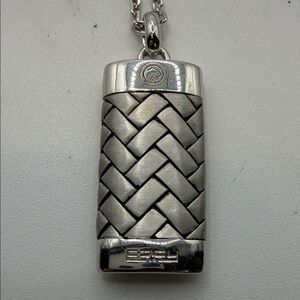 Effy Sterling Silver 925 Herringbone Rectangular Necklace 22"